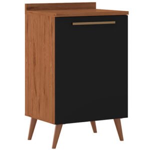 Bajo mesada 1 puerta Natura/negro