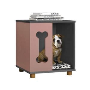 Mesa lateral pet golden Grafito Rosa