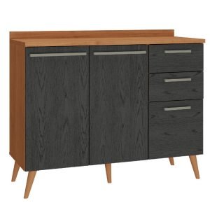 Bajo mesada Favorita 1.20mts Cinamomo Negro catedral