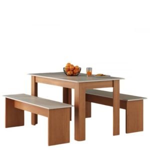 Mesa con banquetas Cinamomo Areia